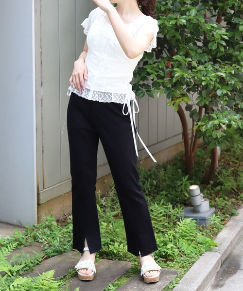 axes femme（アクシーズファム）の「裾スリットフレアデニムパンツ（デニムパンツ・レディース・ネイビー/ブラック・マルチサイズ）」の12枚目の写真