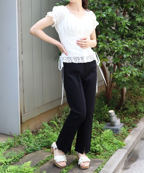 axes femme（アクシーズファム）の「裾スリットフレアデニムパンツ（デニムパンツ・レディース・ネイビー/ブラック・マルチサイズ）」の13枚目の写真