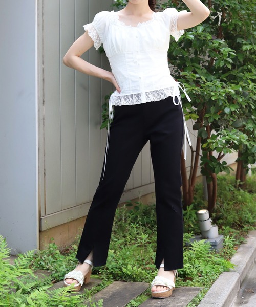 axes femme（アクシーズファム）の「裾スリットフレアデニムパンツ（デニムパンツ・レディース・ネイビー/ブラック・マルチサイズ）」の17枚目の写真