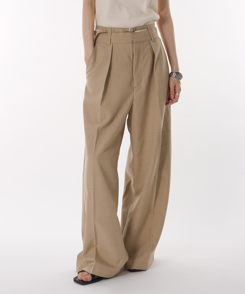 MUHET（ミュエータ）の「【set up可能】straight pants with belt