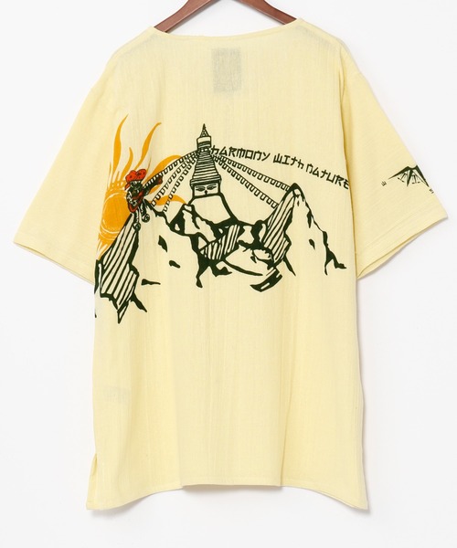 チャイハネ(チャイハネ)の「【チャイハネ】洋輔×Amina タビネMEN'Sトップス(その他トップス・メンズ・イエロー/グレー・FREE)」の2枚目の写真