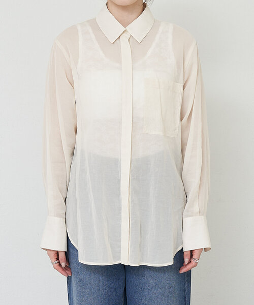 SHENERY◆長袖ブラウス/FREE/コットン/WHT/無地/SNZ1012504A0002 SHENERY(シーナリー) / 長袖ブラウス/FREE/コットン/WHT/無地