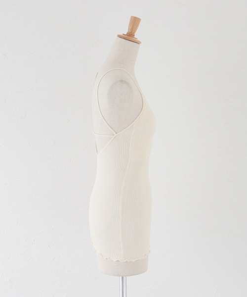 IENA｜HAKUJI/ハクジ RANDOM RIB OPEN BACK CAMI キャミソール