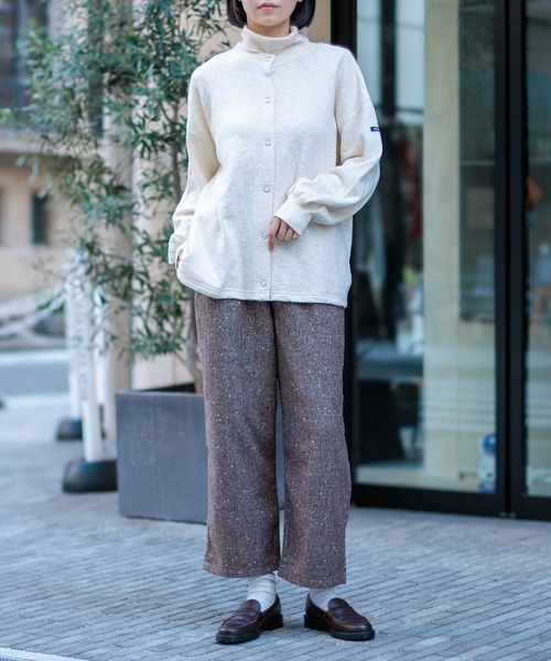 D.M.G.（ドミンゴ）の「[D.M.G / ディーエムジー] ウールライクへリンボン プルオントラウザー（その他パンツ・レディース・ブラウン/グレー・S/M）」の4枚目の写真