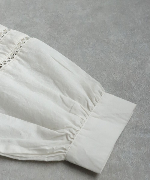 antiqua（アンティカ）の「インド綿ブラウス（シャツ/ブラウス・レディース・ブラック/ホワイト・ONESIZE）」の8枚目の写真