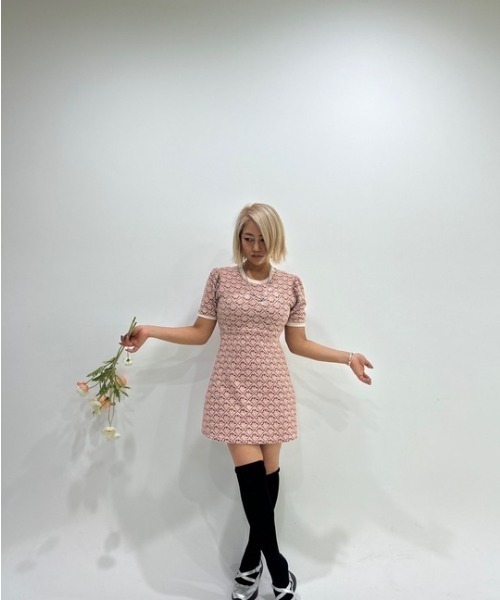 ipugo(イプゴ)の「ipugo/イプゴ レトロ柄 ミニ丈ワンピース(ワンピース・レディース・ピンク・FREE)」の7枚目の写真