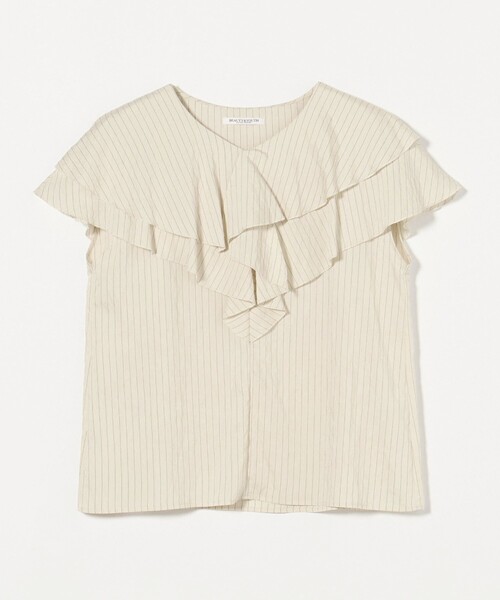 ユナイテッドアローズ ストライプ フリル ブラウス シャツ BEAUTY＆YOUTH UNITED ARROWS ブラウス シャツ ストライプ