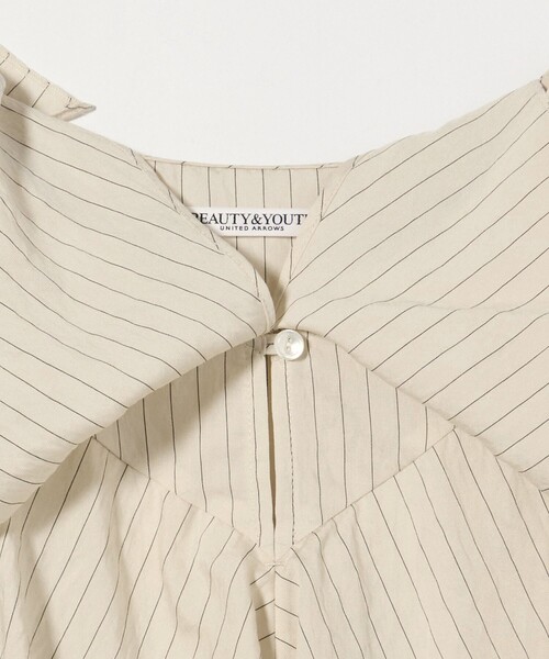 BEAUTY&YOUTH UNITED ARROWS(ビューティーアンドユースユナイテッドアローズ)の「ストライプ レイヤーフリル ブラウス -ウォッシャブル-(シャツ/ブラウス・レディース・オフホワイト・FREE)」の13枚目の写真