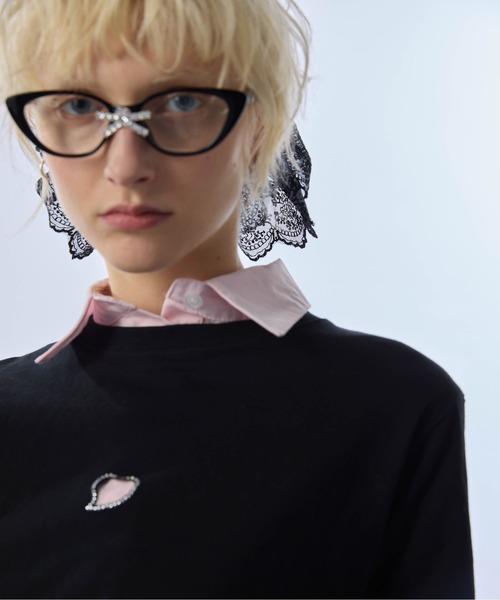 Carmelo(カーメロ)の「Veiled Lace Chouchou / ヴェールレースシュシュ(シュシュ・レディース・アイボリー/ブラック・FREE)」の9枚目の写真