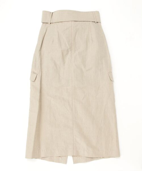 CINOH チノ　リネンロングスカート 麻　ベージュ セール】WRAP SKIRT（スカート）｜CINOH（チノ）のファッション