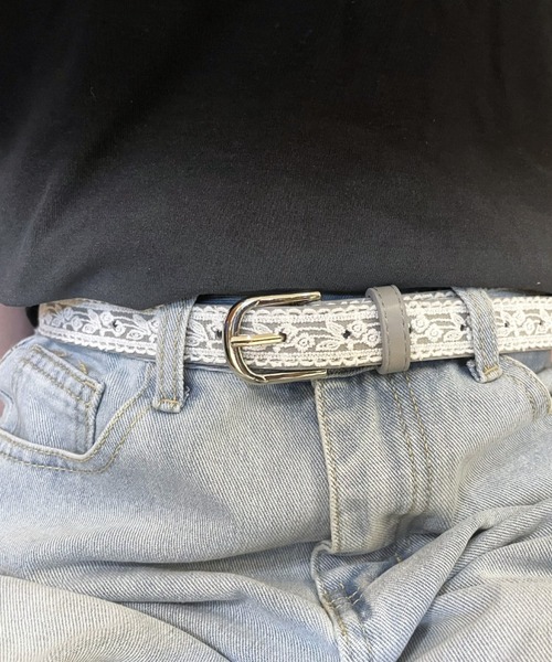 LAC-VERT(ラック・ヴェール)の「合皮レースベルト(ベルト・レディース・グレー/ベージュ/ブラウン/グリーン・FREE)」の18枚目の写真