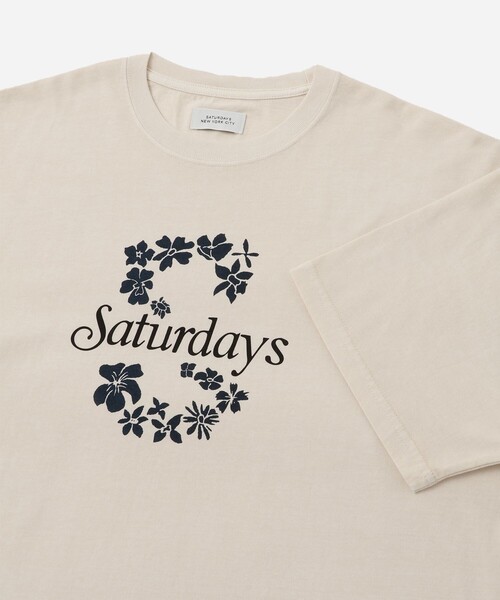 Saturdays NYC(サタデーズ ニューヨークシティ )の「Hibiscus SS Tee(Tシャツ/カットソー・メンズ・ネイビー/グリーン/キナリ・M/L/XL/S)」の5枚目の写真