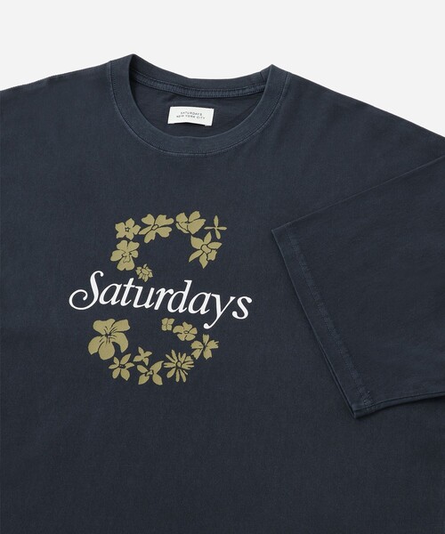 Saturdays NYC(サタデーズ ニューヨークシティ )の「Hibiscus SS Tee(Tシャツ/カットソー・メンズ・ネイビー/グリーン/キナリ・M/L/XL/S)」の6枚目の写真