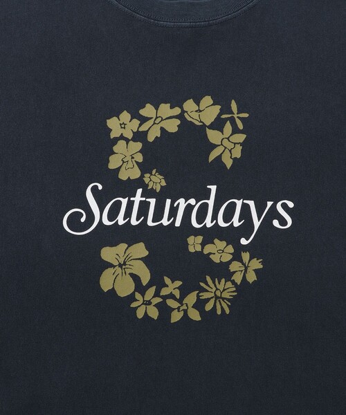 Saturdays NYC(サタデーズ ニューヨークシティ )の「Hibiscus SS Tee(Tシャツ/カットソー・メンズ・ネイビー/グリーン/キナリ・M/L/XL/S)」の9枚目の写真