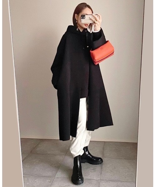 STYLEDOOR（スタイルドア）の「【サイズ展開あり】サイドジップダンボールニットフーディー（パーカー・レディース・サックスブルー/ライトベージュ/ブラック・S/3L/LL/L/M）」の15枚目の写真
