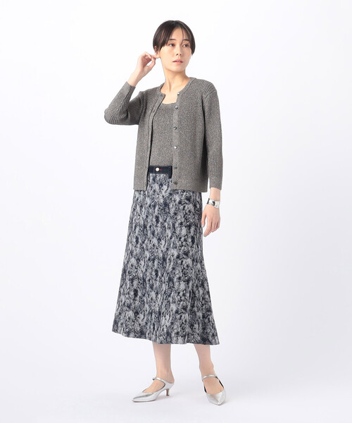K.T KIYOKO TAKASE(キヨコタカセ)の「グリッターリブ ニットカーディガン(カーディガン/ボレロ・レディース・ベージュ/グレー・9号)」の3枚目の写真