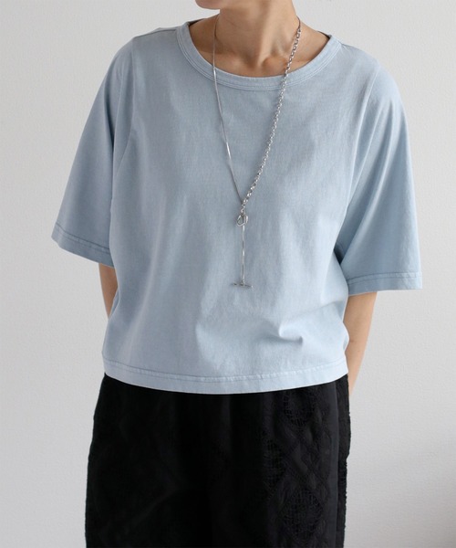 cepo(セポ)の「ピグメントショートスリーブTee(Tシャツ/カットソー・レディース・ピンク/サックスブルー/ホワイト/チャコール・M)」の2枚目の写真