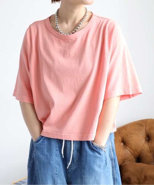 cepo(セポ)の「ピグメントショートスリーブTee(Tシャツ/カットソー・レディース・ピンク/サックスブルー/ホワイト/チャコール・M)」の4枚目の写真