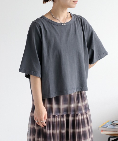 cepo(セポ)の「ピグメントショートスリーブTee(Tシャツ/カットソー・レディース・ピンク/サックスブルー/ホワイト/チャコール・M)」の3枚目の写真