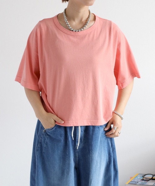 cepo(セポ)の「ピグメントショートスリーブTee(Tシャツ/カットソー・レディース・ピンク/サックスブルー/ホワイト/チャコール・M)」の5枚目の写真