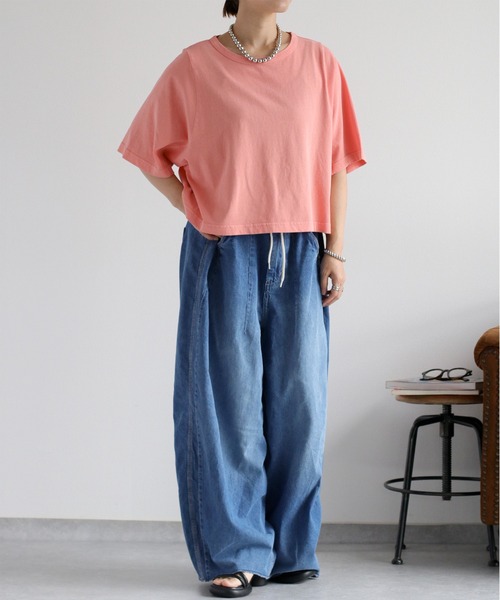 cepo(セポ)の「ピグメントショートスリーブTee(Tシャツ/カットソー・レディース・ピンク/サックスブルー/ホワイト/チャコール・M)」の7枚目の写真