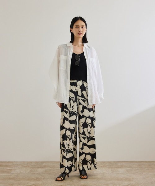 ROPE'（ロペ）の「DEVEAUXジオメトリックフラワーイージーワイドパンツ（その他パンツ・レディース・ブラック/オレンジ・38/36）」の19枚目の写真