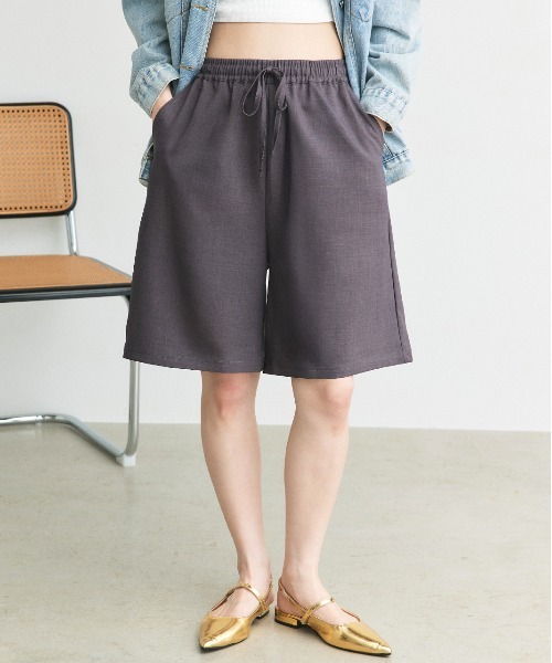 ad thie（アドティエ）の「リラックス イージーハーフパンツ（その他パンツ・レディース・ダークブラウン/チャコール/グレー/ブラック/グレー系その他・FREE）」の10枚目の写真