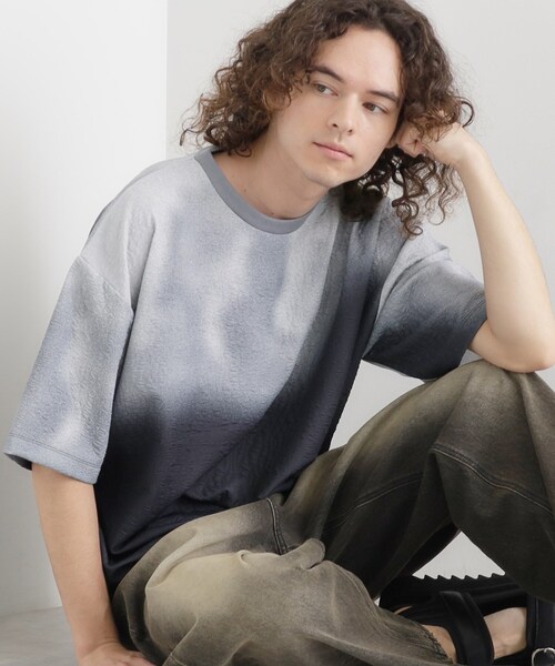 tk.TAKEO KIKUCHI(ティーケータケオキクチ)の「ブラーフクレジャカードカットソー(Tシャツ/カットソー・メンズ・ブラック/ライトグレー・03/02)」の17枚目の写真