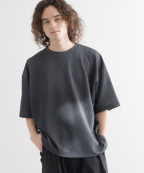 tk.TAKEO KIKUCHI(ティーケータケオキクチ)の「ブラーフクレジャカードカットソー(Tシャツ/カットソー・メンズ・ブラック/ライトグレー・03/02)」の12枚目の写真