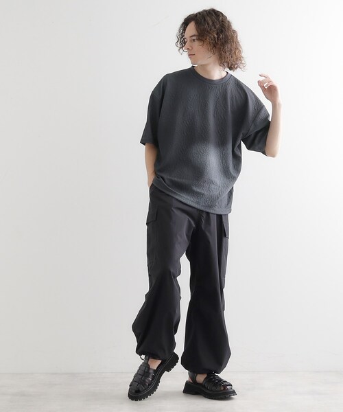 tk.TAKEO KIKUCHI(ティーケータケオキクチ)の「ブラーフクレジャカードカットソー(Tシャツ/カットソー・メンズ・ブラック/ライトグレー・03/02)」の14枚目の写真
