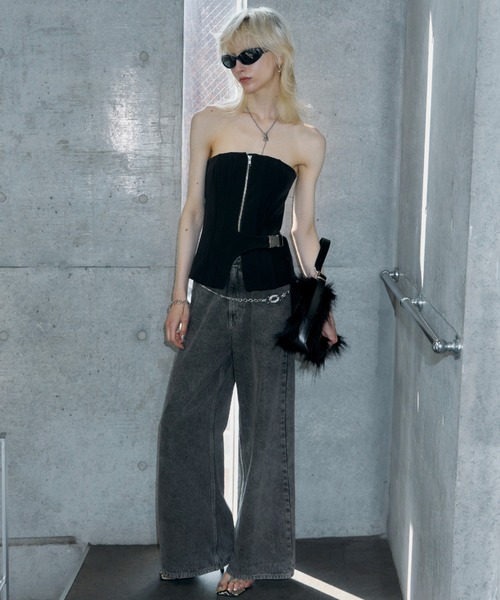 ZIP UP BUSTIER/ジップアップビスチェ（チューブトップ）｜JOSE