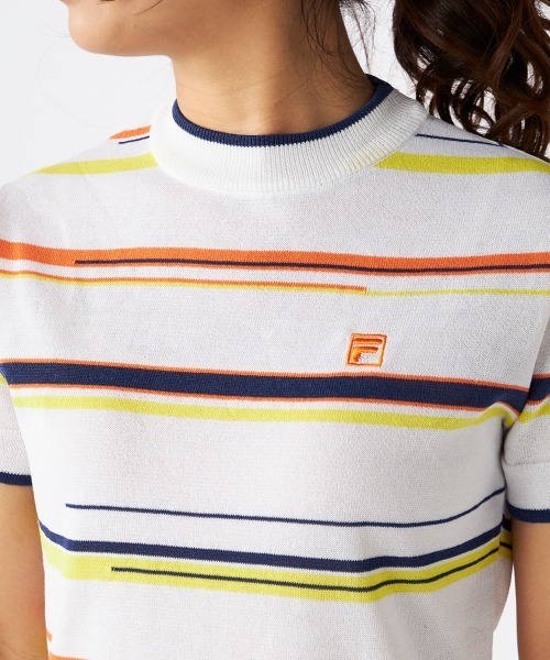 FILA GOLF(フィラゴルフ )の「【FILA GOLF/フィラゴルフ】レディースボーダーニットワンピース ゴルフ(ワンピース・レディース・ライム/ネイビー/ブルー/レッド・MEDIUM/X-LARGE/LARGE)」の13枚目の写真