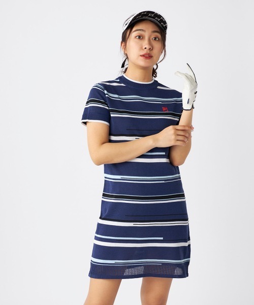 FILA GOLF(フィラゴルフ )の「【FILA GOLF/フィラゴルフ】レディースボーダーニットワンピース ゴルフ(ワンピース・レディース・ライム/ネイビー/ブルー/レッド・MEDIUM/X-LARGE/LARGE)」の18枚目の写真