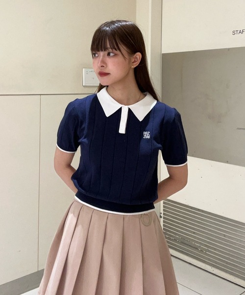 REDYAZEL（レディアゼル）の「Wベルトワイドプリーツミニスカート