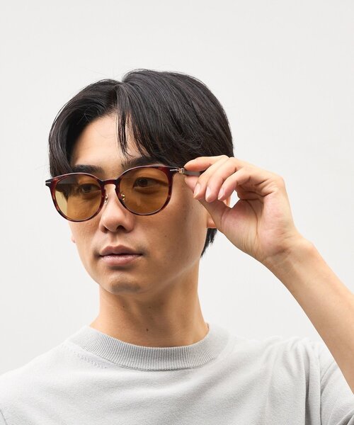 Zoff(ゾフ)の「SUNCUTGlasses/UV100%CUT ボストン型 サングラス|ラバーテンプル|ズレ落ち防止|カラーレンズ|紫外線対策 UVカット|ユニセックス|Zoff|CLASSIC(サングラス・レディース・グリーン/ブラック/ブラウン系その他2/グレー・FREE)」の7枚目の写真
