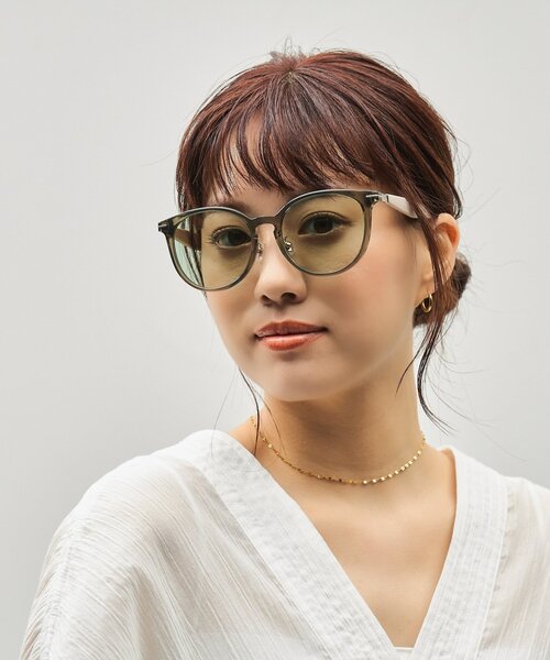 Zoff(ゾフ)の「SUNCUTGlasses/UV100%CUT ボストン型 サングラス|ラバーテンプル|ズレ落ち防止|カラーレンズ|紫外線対策 UVカット|ユニセックス|Zoff|CLASSIC(サングラス・レディース・グリーン/ブラック/ブラウン系その他2/グレー・FREE)」の14枚目の写真