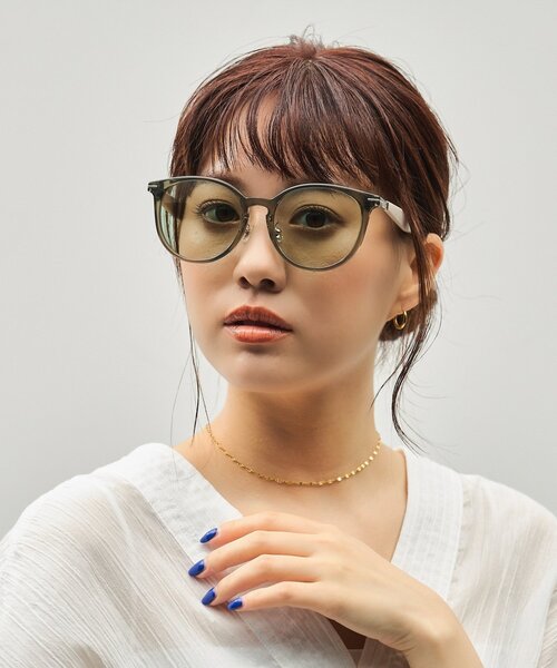 Zoff(ゾフ)の「SUNCUTGlasses/UV100%CUT ボストン型 サングラス|ラバーテンプル|ズレ落ち防止|カラーレンズ|紫外線対策 UVカット|ユニセックス|Zoff|CLASSIC(サングラス・レディース・グリーン/ブラック/ブラウン系その他2/グレー・FREE)」の15枚目の写真