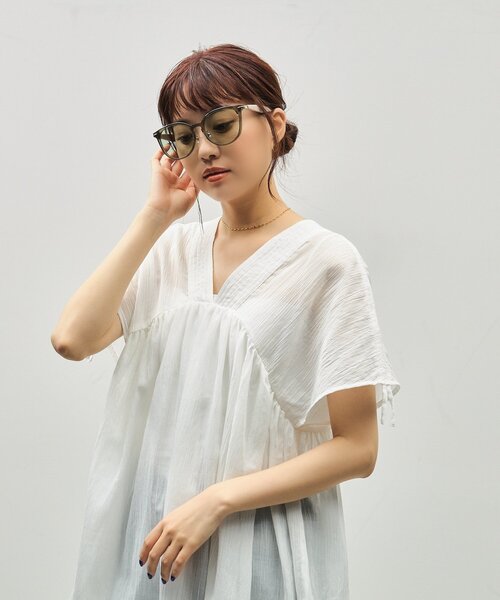 Zoff(ゾフ)の「SUNCUTGlasses/UV100%CUT ボストン型 サングラス|ラバーテンプル|ズレ落ち防止|カラーレンズ|紫外線対策 UVカット|ユニセックス|Zoff|CLASSIC(サングラス・レディース・グリーン/ブラック/ブラウン系その他2/グレー・FREE)」の18枚目の写真