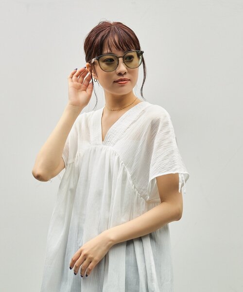 Zoff(ゾフ)の「SUNCUTGlasses/UV100%CUT ボストン型 サングラス|ラバーテンプル|ズレ落ち防止|カラーレンズ|紫外線対策 UVカット|ユニセックス|Zoff|CLASSIC(サングラス・レディース・グリーン/ブラック/ブラウン系その他2/グレー・FREE)」の19枚目の写真