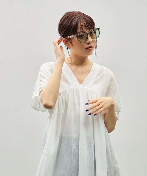 Zoff(ゾフ)の「SUNCUTGlasses/UV100%CUT ボストン型 サングラス|ラバーテンプル|ズレ落ち防止|カラーレンズ|紫外線対策 UVカット|ユニセックス|Zoff|CLASSIC(サングラス・レディース・グリーン/ブラック/ブラウン系その他2/グレー・FREE)」の21枚目の写真