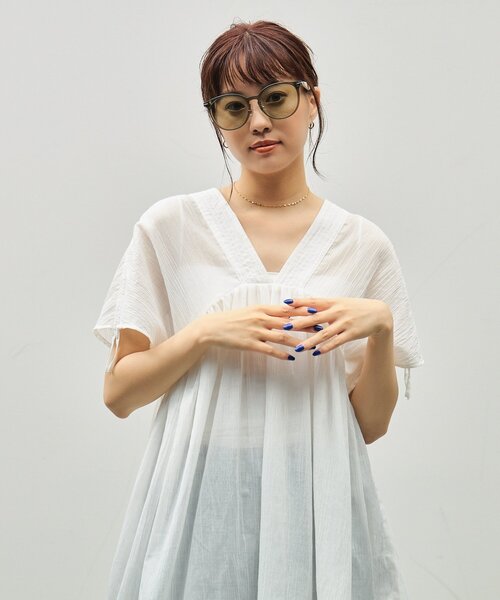Zoff(ゾフ)の「SUNCUTGlasses/UV100%CUT ボストン型 サングラス|ラバーテンプル|ズレ落ち防止|カラーレンズ|紫外線対策 UVカット|ユニセックス|Zoff|CLASSIC(サングラス・レディース・グリーン/ブラック/ブラウン系その他2/グレー・FREE)」の22枚目の写真