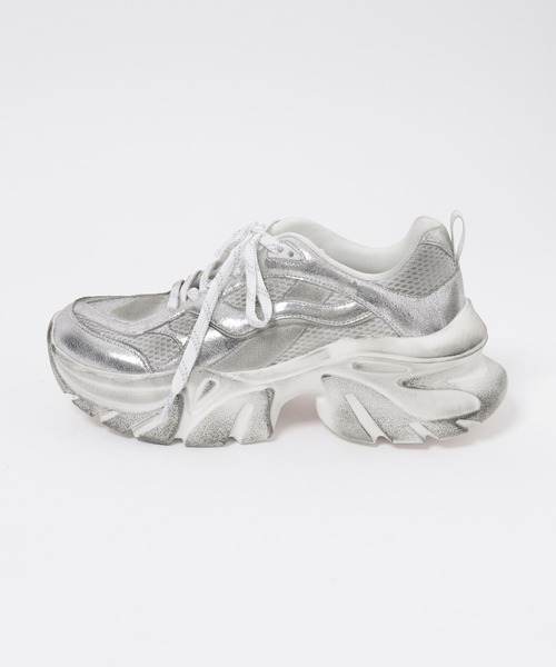 JEANASIS（ジーナシス）の「ステインヴィンテージスニーカー/497670（スニーカー・レディース・シルバー系その他/ブラック系その他/ブラウン系その他・MEDIUM/LARGE）」の16枚目の写真