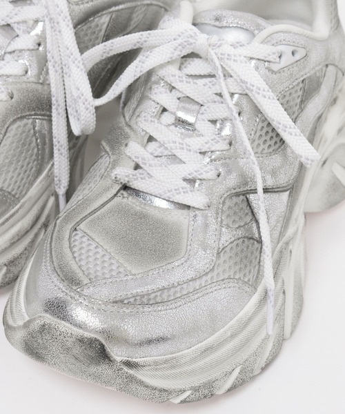 JEANASIS（ジーナシス）の「ステインヴィンテージスニーカー/497670（スニーカー・レディース・シルバー系その他/ブラック系その他/ブラウン系その他・MEDIUM/LARGE）」の15枚目の写真