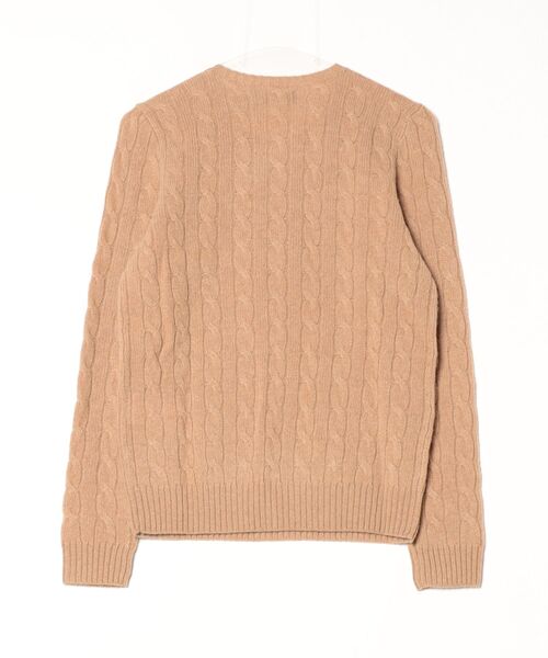 ケーブル ウールカシミヤ クルーネック セーター（ニット/セーター