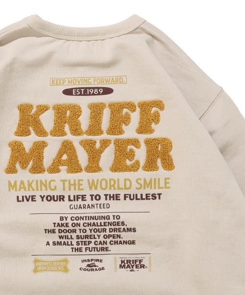 KRIFF MAYER Lady's Collection(クリフメイヤーレディースコレクション)の「【サガラ刺繍】裏起毛クルー(クリフラビット)(スウェット・レディース・ブラウン/ナチュラル/ベージュ/チャコール/カラフル/レッド・LARGE/MEDIUM)」の4枚目の写真