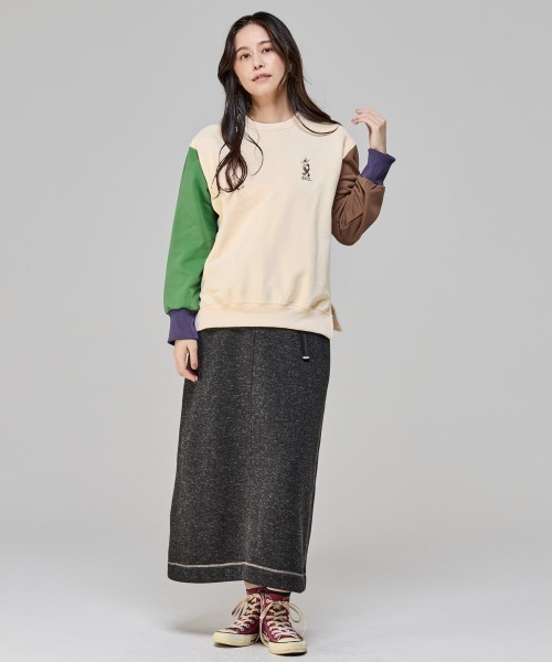 KRIFF MAYER Lady's Collection(クリフメイヤーレディースコレクション)の「【サガラ刺繍】裏起毛クルー(クリフラビット)(スウェット・レディース・ブラウン/ナチュラル/ベージュ/チャコール/カラフル/レッド・LARGE/MEDIUM)」の12枚目の写真