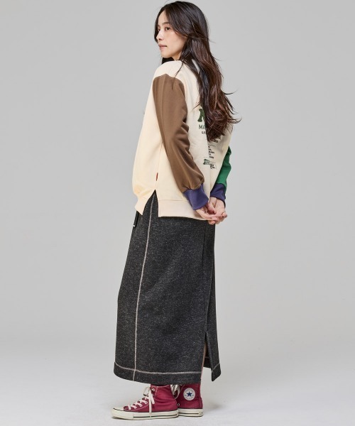 KRIFF MAYER Lady's Collection(クリフメイヤーレディースコレクション)の「【サガラ刺繍】裏起毛クルー(クリフラビット)(スウェット・レディース・ブラウン/ナチュラル/ベージュ/チャコール/カラフル/レッド・LARGE/MEDIUM)」の13枚目の写真