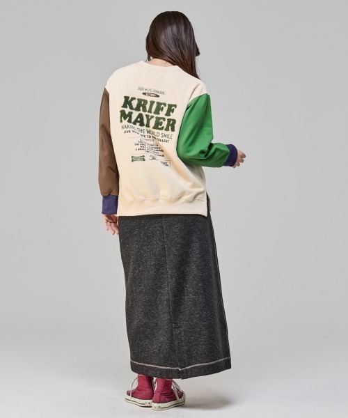 KRIFF MAYER Lady's Collection(クリフメイヤーレディースコレクション)の「【サガラ刺繍】裏起毛クルー(クリフラビット)(スウェット・レディース・ブラウン/ナチュラル/ベージュ/チャコール/カラフル/レッド・LARGE/MEDIUM)」の14枚目の写真
