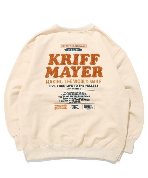 KRIFF MAYER Lady's Collection(クリフメイヤーレディースコレクション)の「【サガラ刺繍】裏起毛クルー(クリフラビット)(スウェット・レディース・ブラウン/ナチュラル/ベージュ/チャコール/カラフル/レッド・LARGE/MEDIUM)」の20枚目の写真