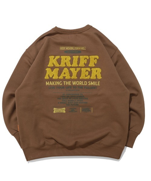 KRIFF MAYER Lady's Collection(クリフメイヤーレディースコレクション)の「【サガラ刺繍】裏起毛クルー(クリフラビット)(スウェット・レディース・ブラウン/ナチュラル/ベージュ/チャコール/カラフル/レッド・LARGE/MEDIUM)」の7枚目の写真